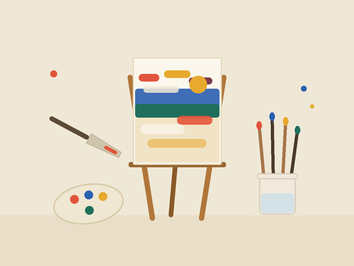 A textured art workshop at La Vita Nova